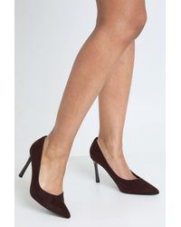 Boohoo - Wide Fit Mid Height Court Shoes - Lyst