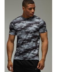 BoohooMAN - Active Abstract Cloud Regular Fit T-Shirt - Lyst