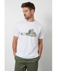 MAINE - Outdoors Printed T-Shirt Cotton - Lyst