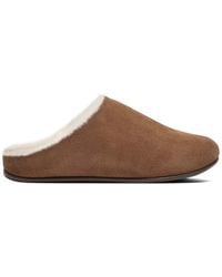 Fitflop - Chrissie Shearling Open Back Slippers - Lyst