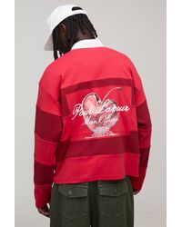 BoohooMAN - Oversized Boxy Heart Printed Rugby Polo - Lyst