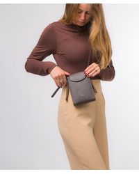 Pure Luxuries - 'Kiana' Hot Fudge Nappa Leather Cross Body Phone Bag - Lyst