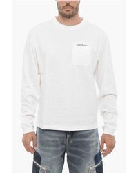 Palm Angels - Long-Sleeve Crewneck T-Shirt With Pocket - Lyst