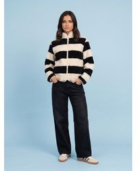 Urban Bliss - Stripe Fleece Jacket - Lyst