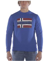 Napapijri - Bench C Blauw Sweatshirt - Lyst