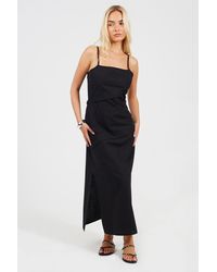 Brave Soul - Strappy Panelled Midi Dress - Lyst