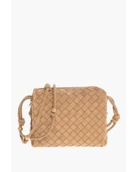 Bottega Veneta - Umhängetasche Aus Gewebtem Wildleder - Lyst