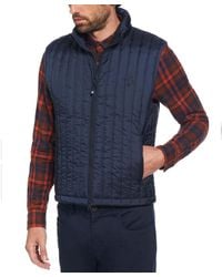 Original Penguin - Jas Vertical Gewatteerd Gilet In Navy - Lyst