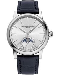 Frederique Constant - Frédérique Classic Moonphase Watch Fc-716S3H6 Leather (Archived) - Lyst