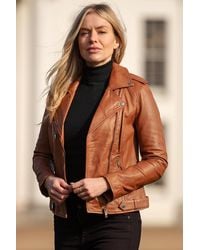 Ashwood Leather - 'Scarlett' Real Biker Jacket - Lyst