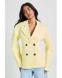 Boohoo - Double Breasted Boxy Blazer - Lyst