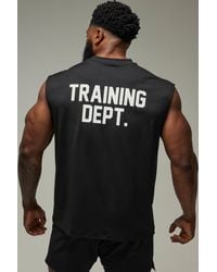 BoohooMAN - Training Dept Performance Oversized Tank - Lyst