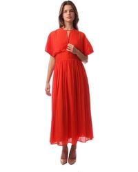 BOSS - Drizzie Keyhole Neck Short Sleeve Midi Wrap Dress - Lyst