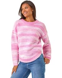 Roman - Spacedye Curved Hem Jumper - Lyst