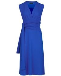 Conquista - Mouwloze Empire Line-jurk In Blue Royal - Lyst