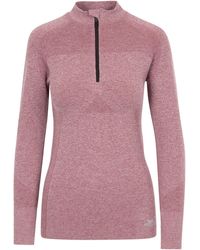 Trespass - Ladies Pelina Half Zip Long-Sleeved Active Top (Rose Tone) - Lyst