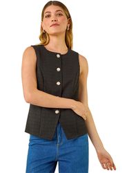Roman - Boucle Stretch Waistcoat - Lyst