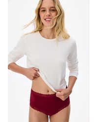 Penti - Comfortabele Katoenen Slips Met Hoge Taille - Lyst