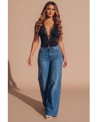 Femme Luxe - Lace Trim Up Corset Top- Fioran - Lyst
