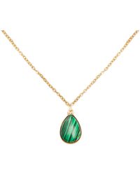The Jewellery Stockroom - Plated Malachite Charm Necklace - Lyst