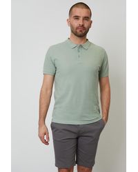Threadbare - Pale Cotton Pique Short Sleeve Polo Shirt - Lyst