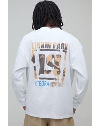BoohooMAN - Regular Long Sleeve Linkin Park License Print T-Shirt - Lyst