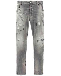 DSquared² - Skater Jeans Paint Design Cotton - Lyst