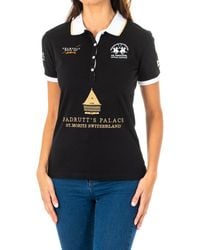 La Martina - Short-Sleeved Polo Shirt With Lapel Collar 2Wph29 - Lyst
