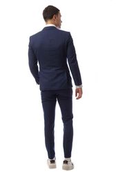BOSS - Solid Patterned Lapel Collared Suit Jacket - Lyst