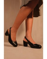 Where's That From - 'Edith' Block Heel Slingback Shoes - Lyst