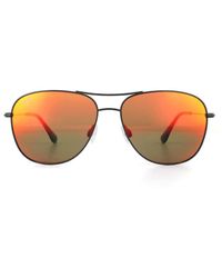 Maui Jim - Aviator Gloss Hawaii Lava Polarized Sunglasses Metal (Archived) - Lyst