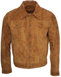 Infinity Leather - Trucker Goat Suede Shirt Jacket - Lyst