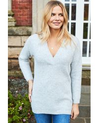Sosandar - Super Soft V Neck Ribbed Jumper - Lyst