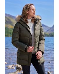 Mountain Warehouse - 'Isla Ii' Down Jacket Water Resistant Faux Fur Hood Warm Winter Coat - Lyst