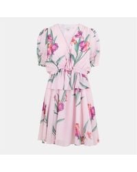Ted Baker - Woven V-Neck Mini A-Line Dress - Lyst