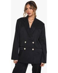 Boohoo - Woven Tailored Frayed Hem Blazer - Lyst