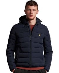 Lyle & Scott - Jas Winter Lightweight Padded Jacket Blauw - Lyst