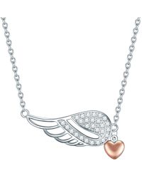 Rafaela Donata - Necklace With Pendant Sterling Bicolor Zirconia - Lyst