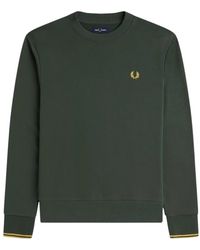 Fred Perry - Crew Neck Sweatshirt Court Cotton - Lyst