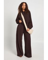 Boohoo - Washed Pintuck Detail Straight Leg Jogger - Lyst