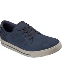 Skechers - Arch Fit Solano 2.0 Rey Leather Suede Lace-Up Shoes - Lyst