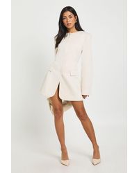 Boohoo - Barrell Sleeve Concealed Button Blazer Dress - Lyst