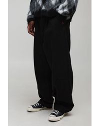 BoohooMAN - Tall Balloon Fit Half & Waistband Washed Twill Trouser - Lyst