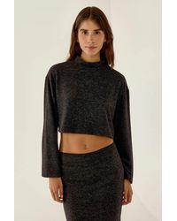 Hiccup - Relaxed Fit Halve Col Crop Blouse - Lyst
