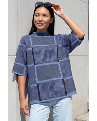 Roman - Check Short Sleeve Jumper - Lyst