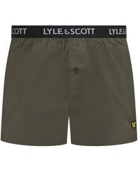 Lyle & Scott - And 2 Pack Woven Plain Design Boxer Shorts - Lyst