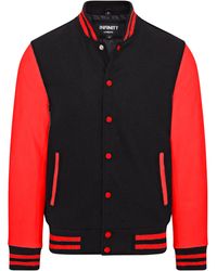Infinity Leather - Letterman Baseball Wool Varsity Bomber Jacket - Lyst