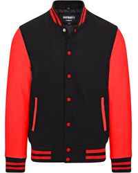 Infinity Leather - Letterman Baseball Wool Varsity Bomber Jacket - Lyst