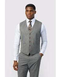 Antique Rogue - Single Breasted Sleeveless Five Button V-Neck Plain Slim Fit Suit Waistcoat - Lyst