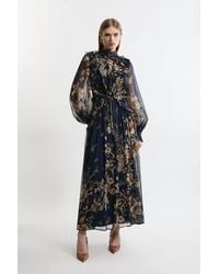 Karen Millen - Lydia Tall Ruffle Chiffon Maxi Dress - Lyst
